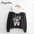 Goth Anime Hoodie Aesthetic Sweatshirt Gothic Punk Grunge Streetwear