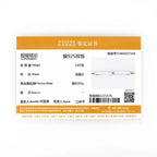 Anziw Luxury Hoops Sparking Full Moissanite Earrings Solid Silver 925