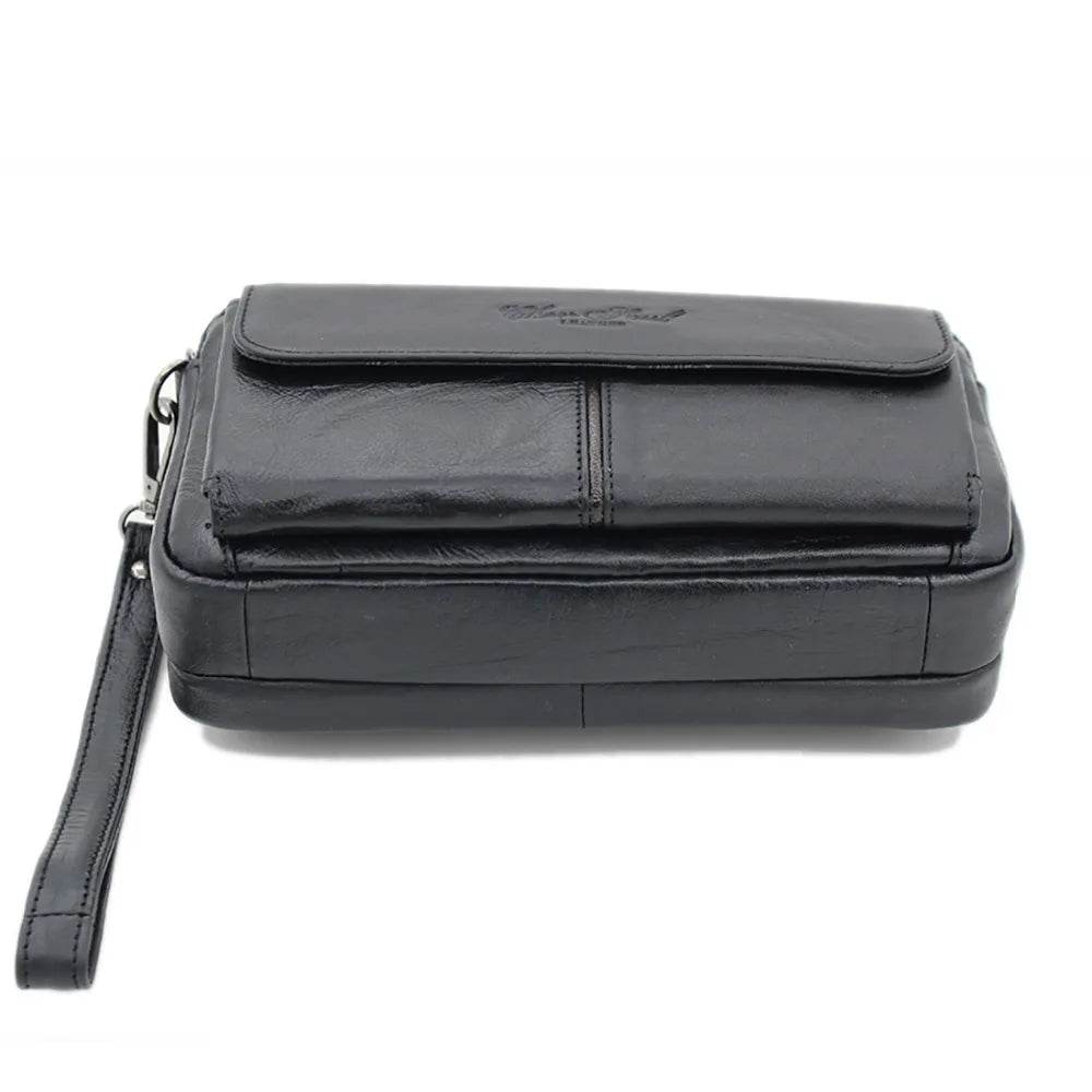 Men Clutch Bag Purse Handy Wallet Genuine Leather Business Mobile Cell Phone Case Handbags Purses Male Money Wrist Wallet Bag