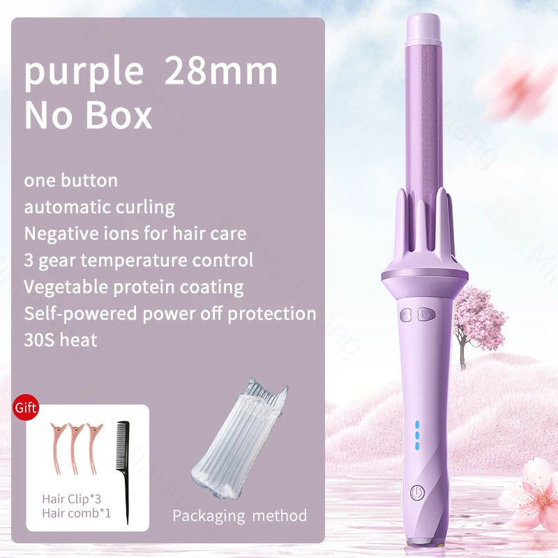 Hair Curler 28/32mm Automatic Hair Curler Large Wave Curling Iron Tongs Temperature Adjustable Anion Fast Heating Styling Curler