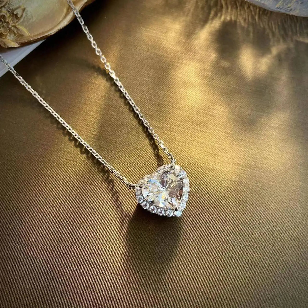 Vintage Zircon Flower Pearl Necklace