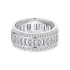 ANZIW Luxury 5A CZ Full Eternity Ring Band Silver 925 Rings