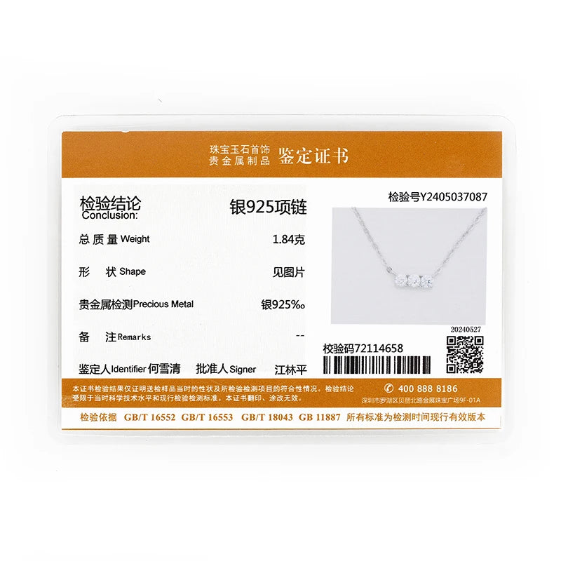 Moissanite Diamond Pendant Necklace