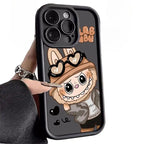 Labubu Cartoon Couple TPU Phone Case for iPhone
