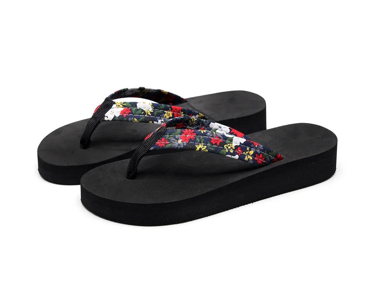 Women's Summer Fashion EVA Slipper Bohemian Satin Ribbon Female Flip Flop 2023 Bronzing Beach Simple Leisure Women Shoes - Imbasat