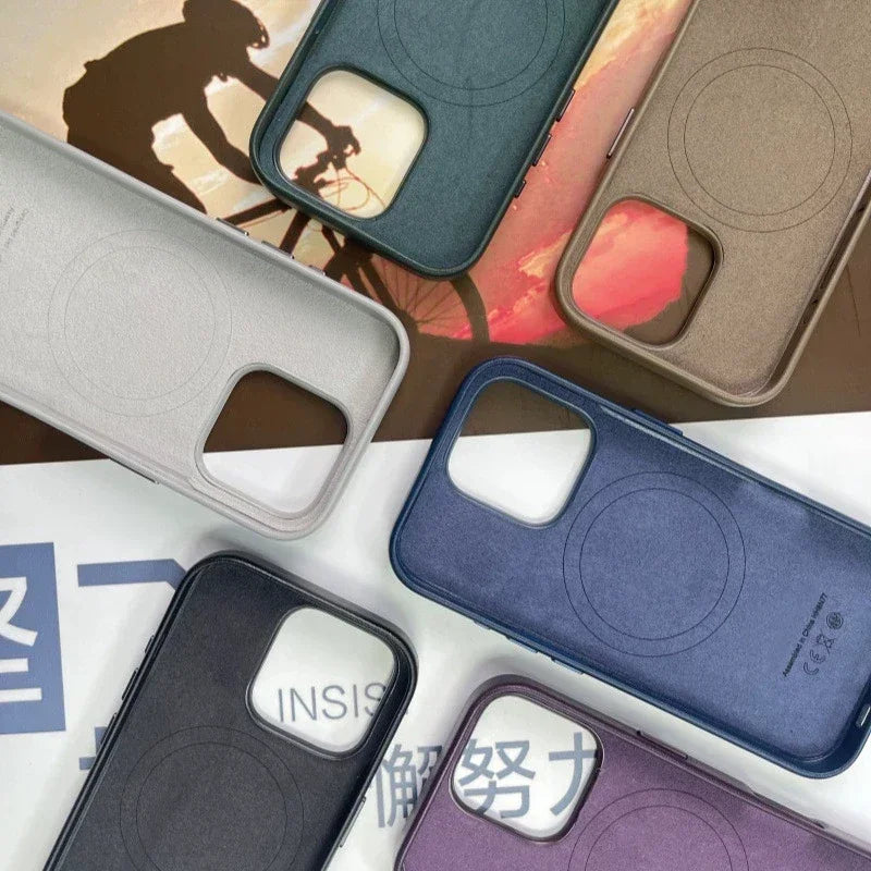 Leather With Magsafe Case For iPhone
