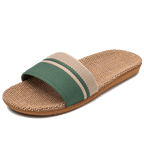 36-45 Flat Sandals Beach Slippers Summer Home Linen Lightweight Eva Non-Slip Slides For Men Women Indoor Outdoor Flip Flops - Imbasat