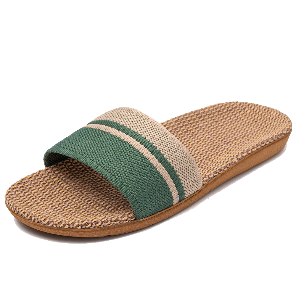 Flat Slippers Linen Lightweight Eva Non-Slip Slides