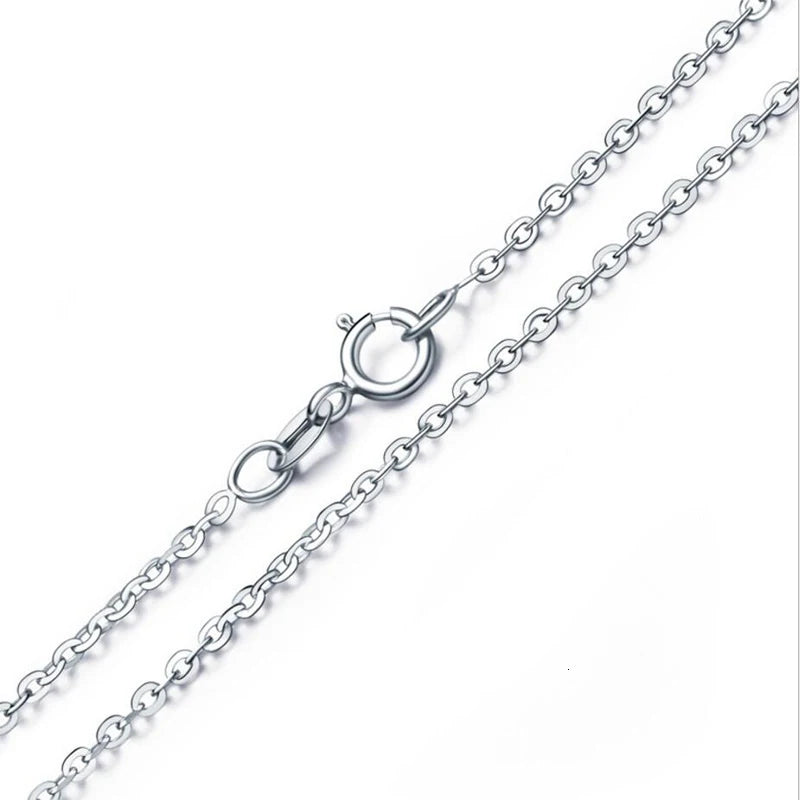 Moissanite Necklace Solid 925 Sterling Silver Diamond Circle Pendant Necklace