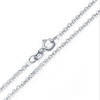Moissanite Necklace Solid 925 Sterling Silver Diamond Circle Pendant Necklace