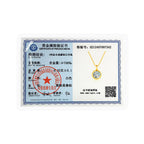18K Gold Moissanite Necklace 1CT AU750 Pendant