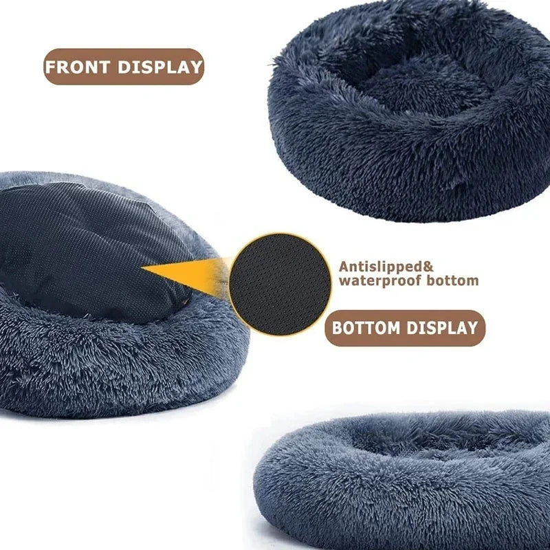 Super Soft Pet Cat Bed Plush Full Size Washable Calm Bed Donut Bed Comfortable Sleeping Artifact Suitable For All Kinds Of Cats