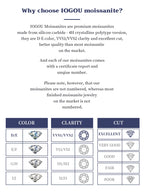 IOGOU Real 925 Silver Moissanite Jewelry Set Gold