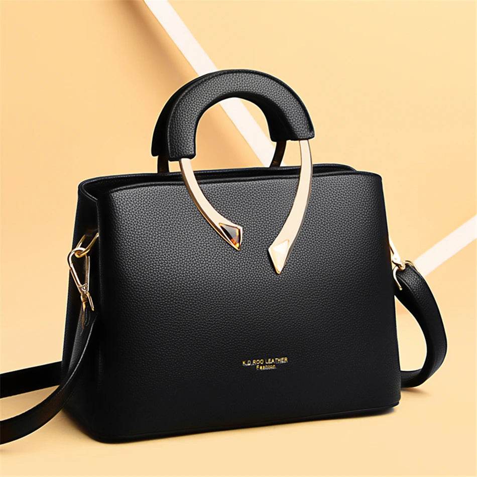 GENUINE VANDERWAH High Quality Leather Casual Tote Luxury Handbags Women Bags Designer Shoulder Crossbody Bags for Women 2021 - Imbasat