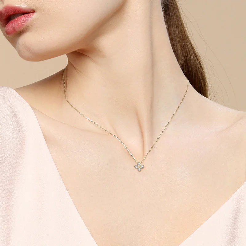 OEVAS Sterling Silver 0.4CT Moissanite Diamond