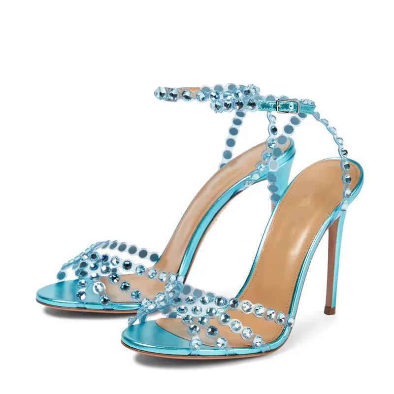 Sequined Crystal Spike High heels