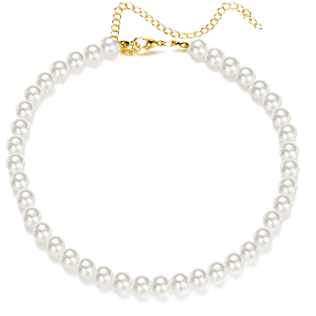 White Pearl Chokers Necklace