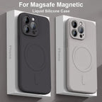 Liquid Silicone iPhone Case Magsafe Magnetic Soft Cover