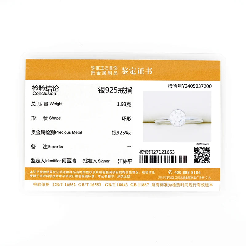 18k Gold Plated Wedding Ring 1.0CT D Color Moissanite Solitaire Ring