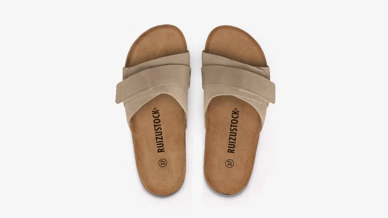 Men's Summer Flat Cork Slipper Softwood Beach Casual Nubuck Slides Mule Clogs Sandals Platform Shoes Ladies Footwear 2025