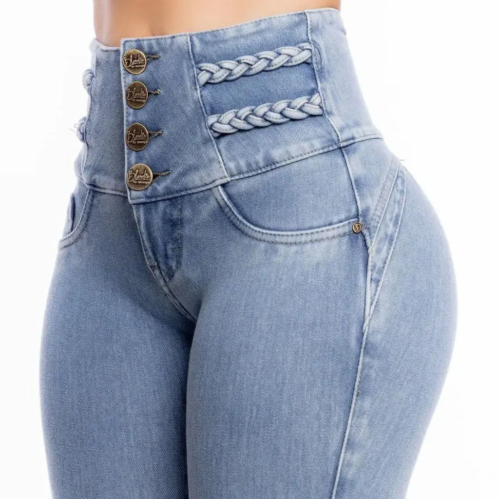 Skinny Jeans with Butt Lifting Effect High Waisted Shaping Pants