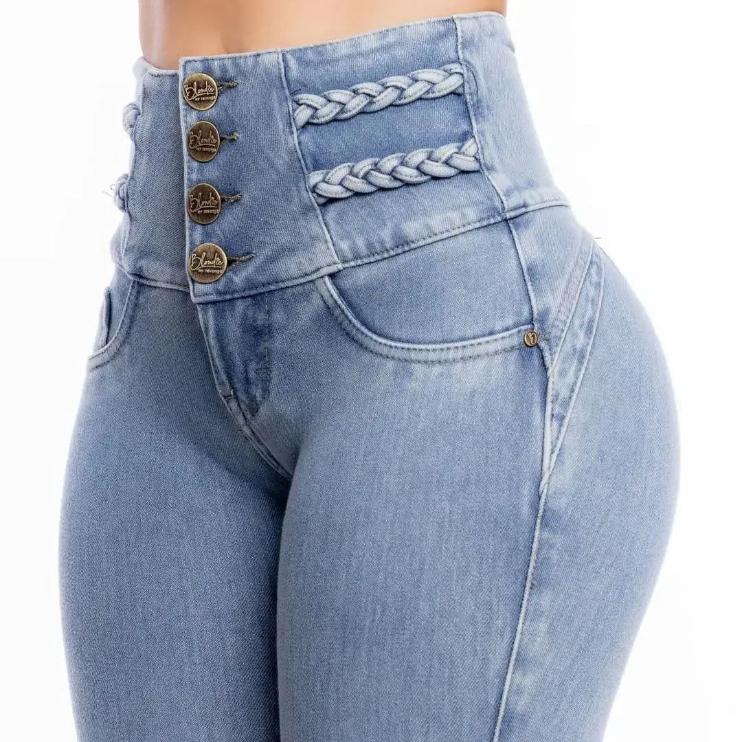 Skinny Jeans with Butt Lifting Effect High Waisted Shaping Pants