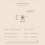 Carat Bazel Moissanite Necklace 925 Sterling Silver