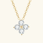 TBCYD 3MM 0.4cttw D Color Clover Necklace