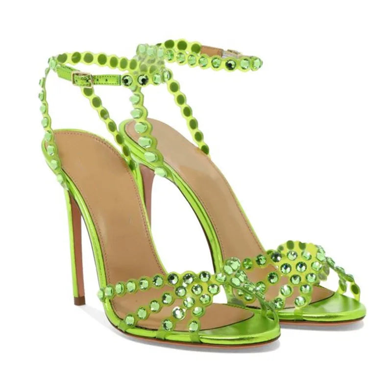 Sequined Crystal Spike High heels