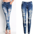 High Waist Ripped Jeans for Women Skinny Black White