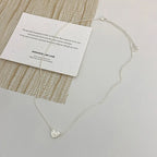 925 Silver Pearl Simple Elegant Thin Chain Pendant Necklace