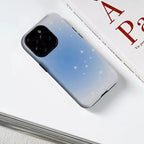Pale Blue Star Shower iPhone Case Magnetic Tough Double Layer Cover