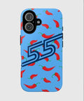 Fashion Carlos Sainz Chili iPhone Case Luxury Double Layer Cover