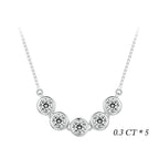 Carat Bazel Moissanite Necklace 925 Sterling Silver