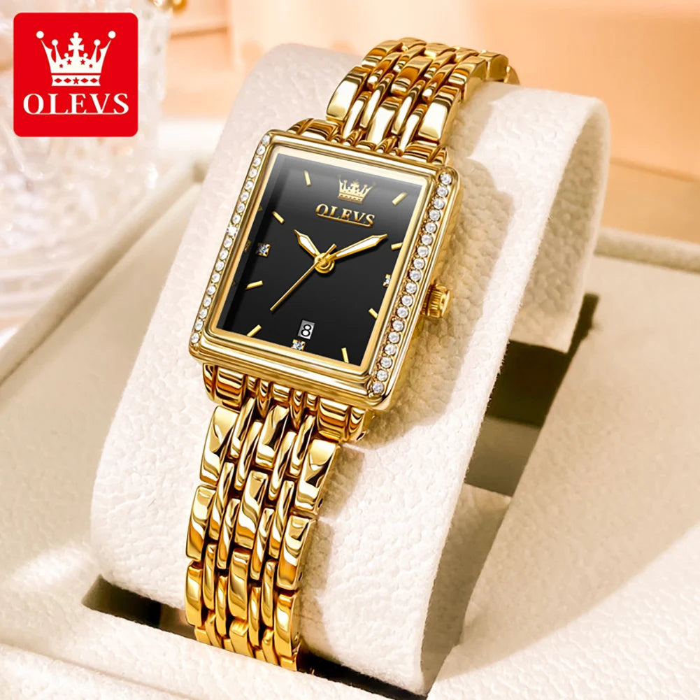 OLEVS 9995 Elegant Quartz Ladies Wristwatch Auto Date Top Brand Original Watch For Women Luxury Waterproof Luminous Watches 2025