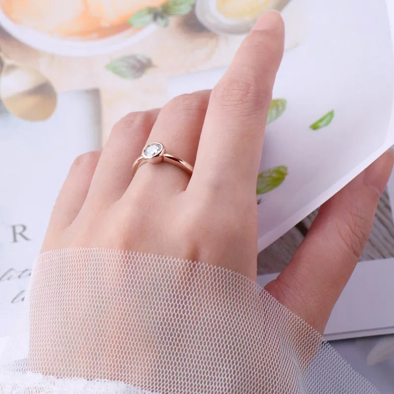 Anziw Classic 0.5ct Moissainte Gold Color Bands 5mm Lab Diamond