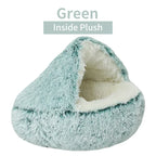 Winter Soft Plush Pet Round Bed