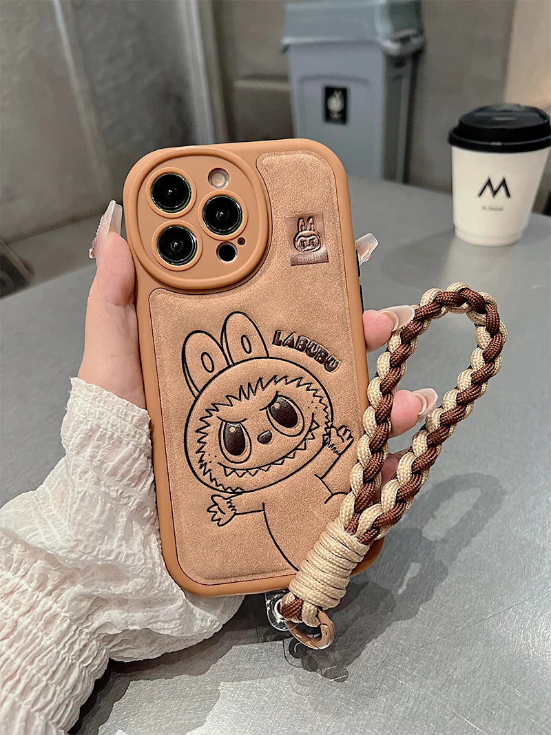 Labubu Handheld Rope Phone Case For IPhone