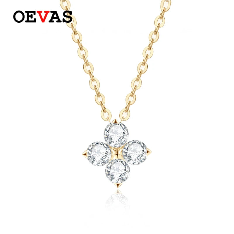 OEVAS Sterling Silver 0.4CT Moissanite Diamond