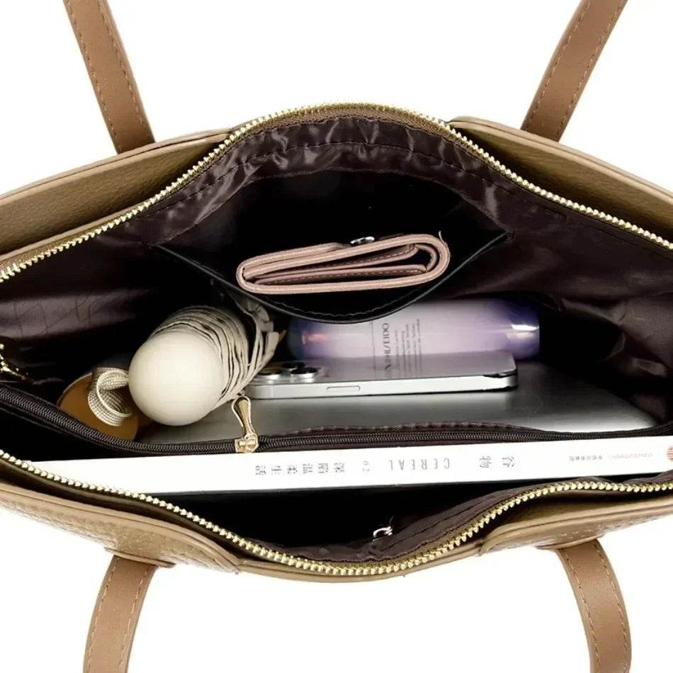 Genuine Brand 3 Layers Women Bags Designer HIgh Quality Soft Leather Large Women 2024 Shoulder Bag Messenger Handbag 2024 - Imbasat