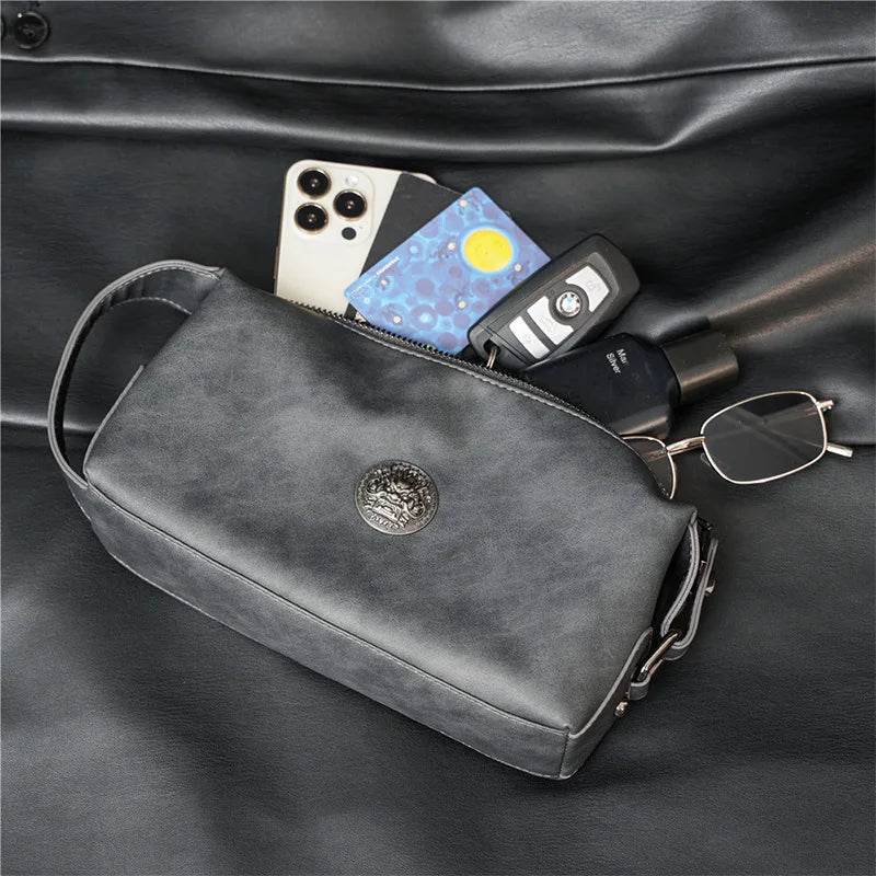 2022 New Men's Clutch Bag Business Casual Clutches Bags Mens Soft Pu Leather Cluth Male Mobile Phone Bag Hand Bag Purse Wallet - Imbasat