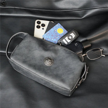 2022 New Men's Clutch Bag Business Casual Clutches Bags Mens Soft Pu Leather Cluth Male Mobile Phone Bag Hand Bag Purse Wallet