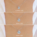 3.0 Carat Moissanite 925 Silver Diamond Necklace