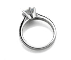 Luxury 925 Sterling Silver Classic Ring for Women Six claw jewelry simple 70ct diamond ring imitation diamond women's ring - Imbasat