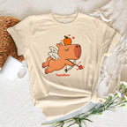 Funny Anime Capybara T Shirt Women Soft Fabric