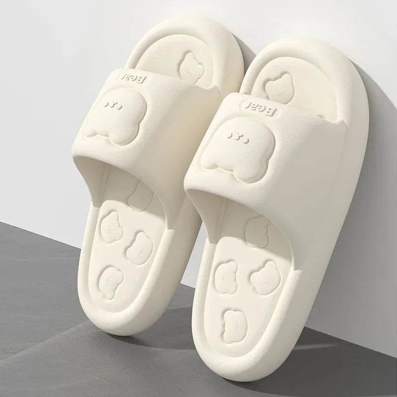 Summer EVA Soft Soled Women Slippers Indoor Home Casual Flat Flip Flops Bathroom Non-slip Sandals Outdoor Men Beach Slides Shoe - Imbasat