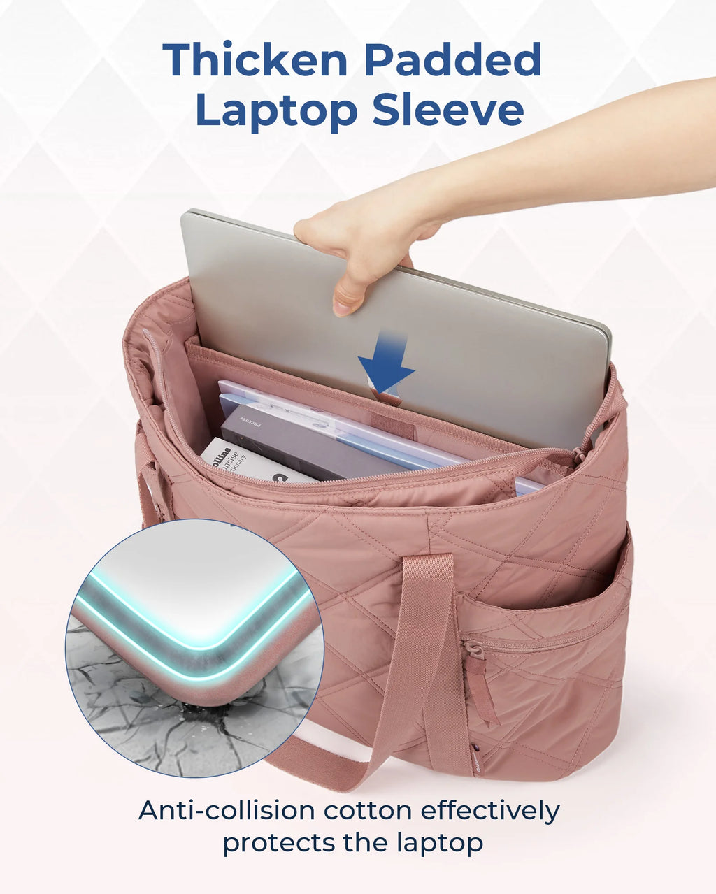 BAGSMART Tote Bag, Puffer Tote Bag