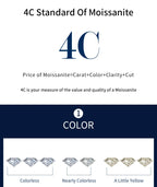 Tbestone 1ct Moissanite Diamond 925 Sterling