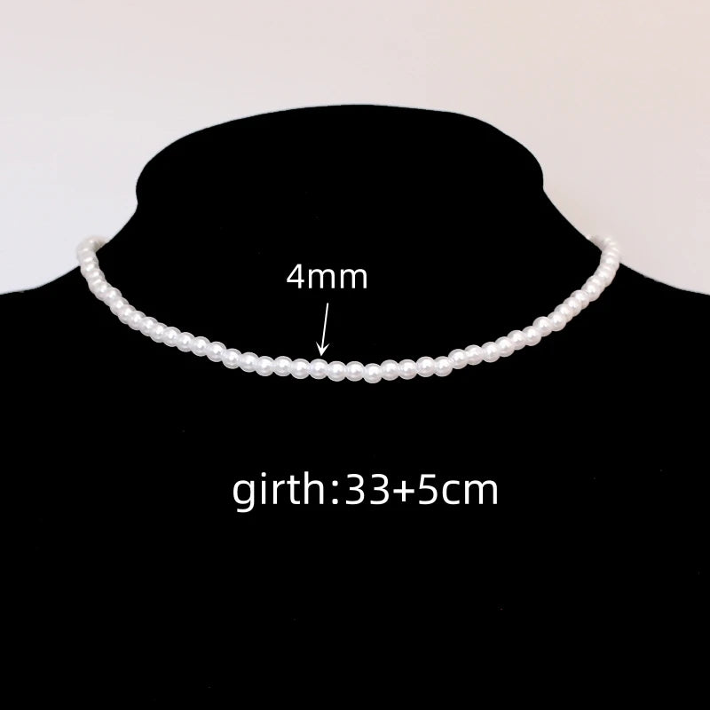 White Pearl Chokers Necklace