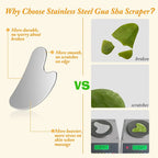 Stainless Steel Gua Sha Scraper Face Massager Neck Guasha Detox